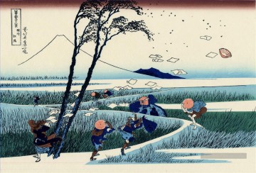 Ejiri dans la province de Suruga Katsushika Hokusai ukiyoe Peinture à l'huile